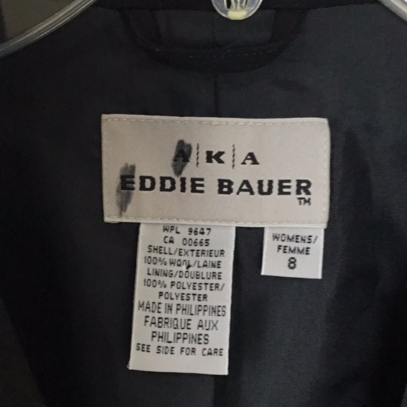 Vintage Eddie Bauer 100% Wool Blazer Jacket 3-button closure - Picture 4 of 7